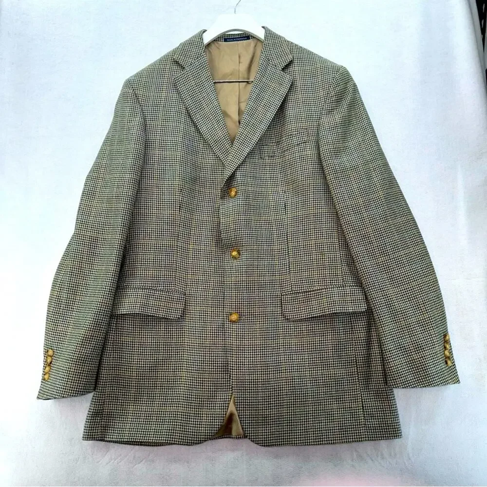 EUC Men’s Lands End Silk, Wool & Linen Blend Sports Coat Blazer size 42 Long